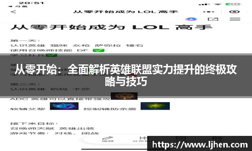 从零开始:全面解析英雄联盟实力提升的终极攻略与技巧